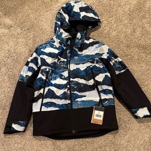 The North Face Kids' Blue and Black Puffer Jacket